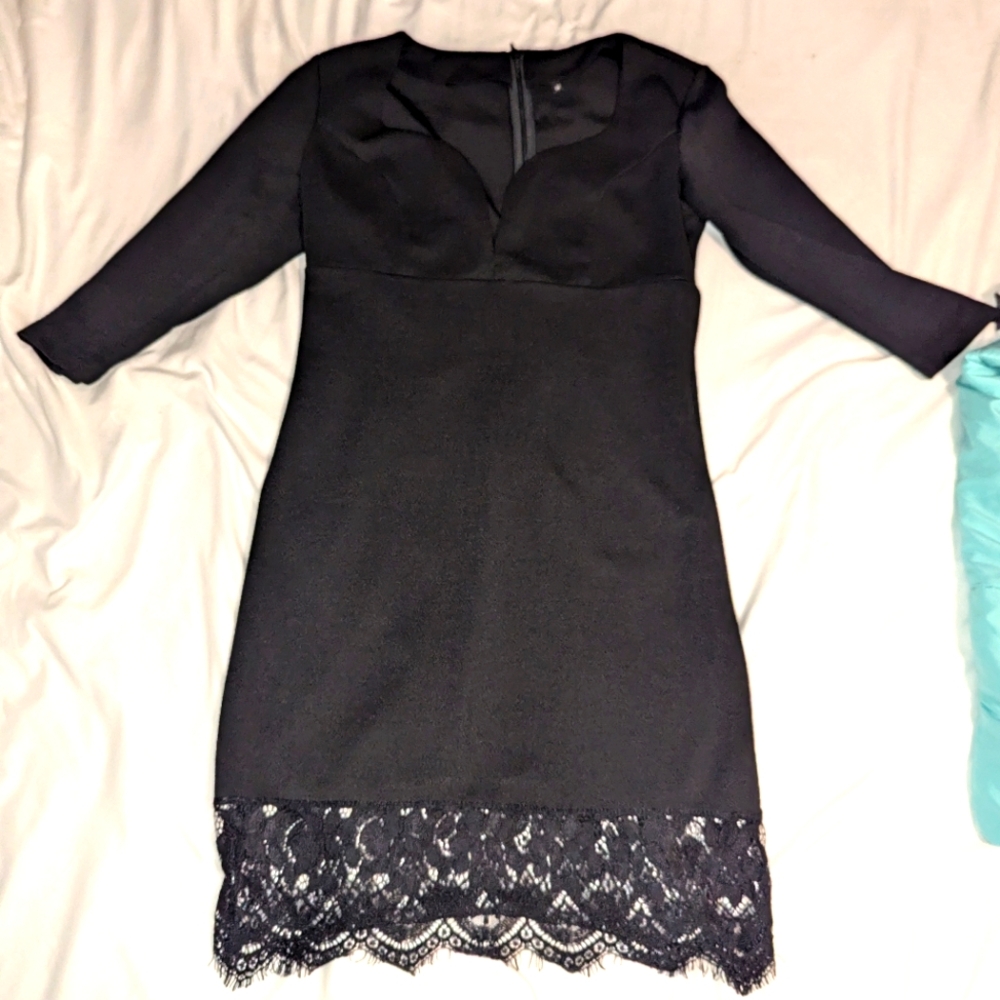Black lace dress
